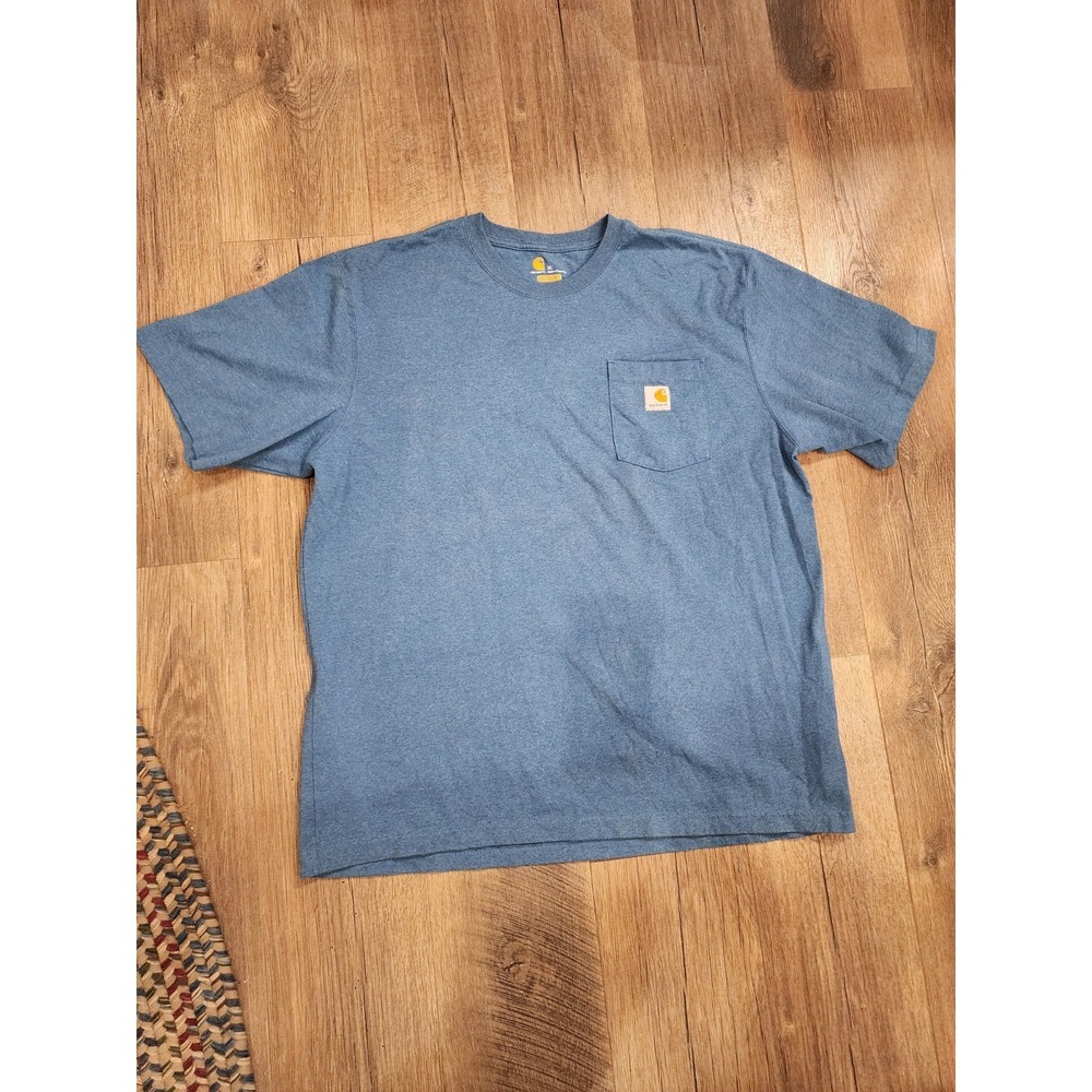 Carhartt Shirt Mens XL Blue Short Sleeve Pocket‎ Original Fit Workwear